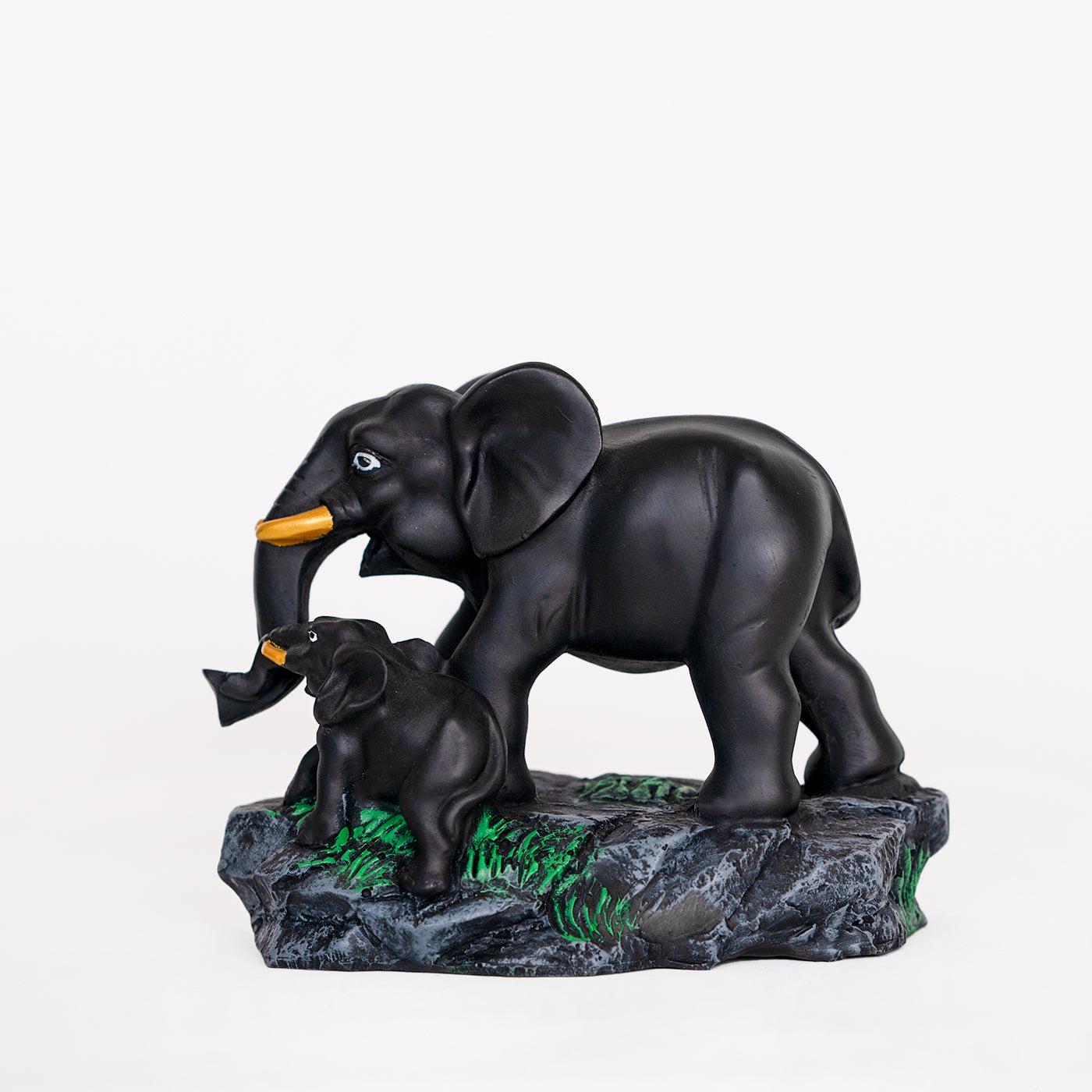 Guardian Elephant Black Polyresin Figurine