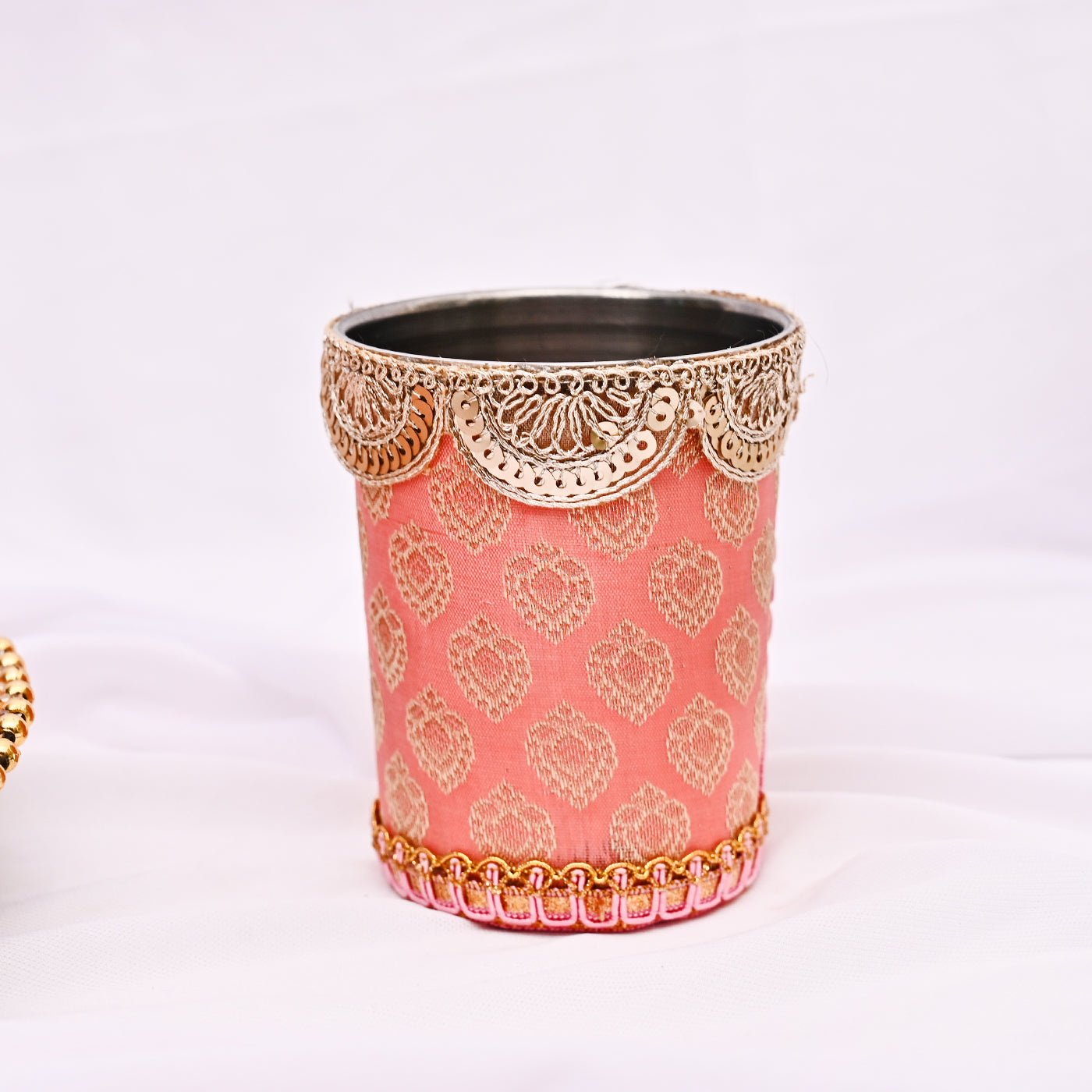 Handcrafted Karwa Chauth Thali Set - Peach