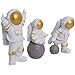 Astronaut Figure Statue Figurine Sculpture Home Office Decoration Set of 3 (Gold)