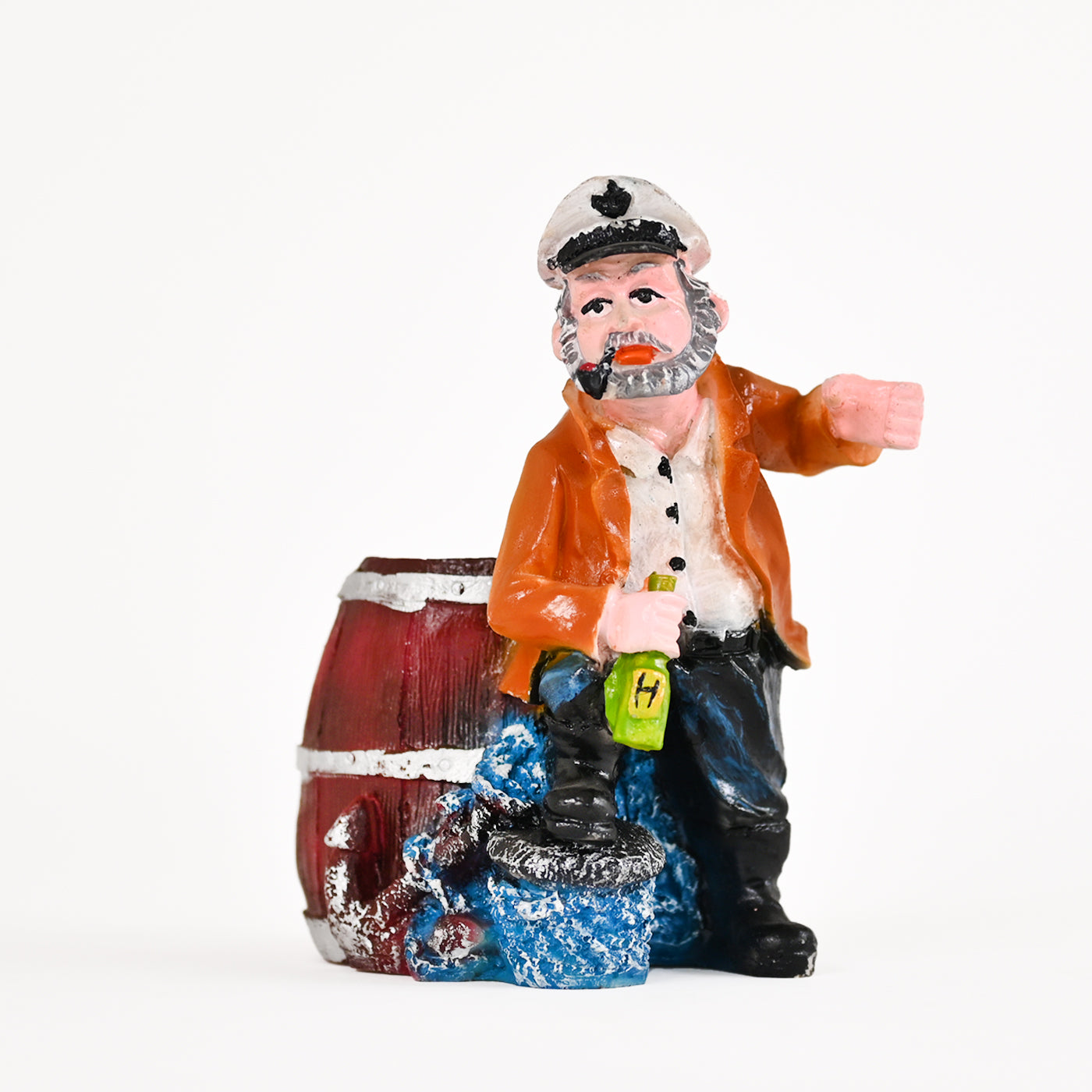 Resin Wine,Beer Bottle Stand Statue Wine Bottle and Glass Holder Showpiece(Multicolor)