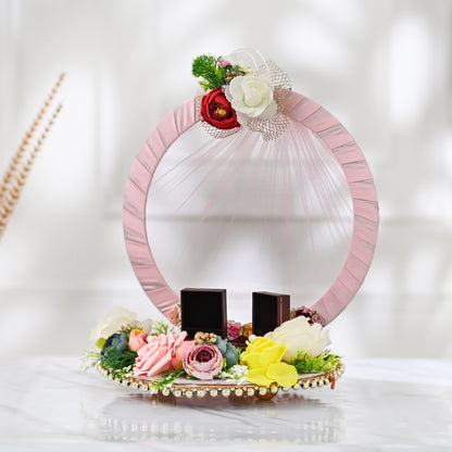 Decorative Ring Ceremony Platter-Pink