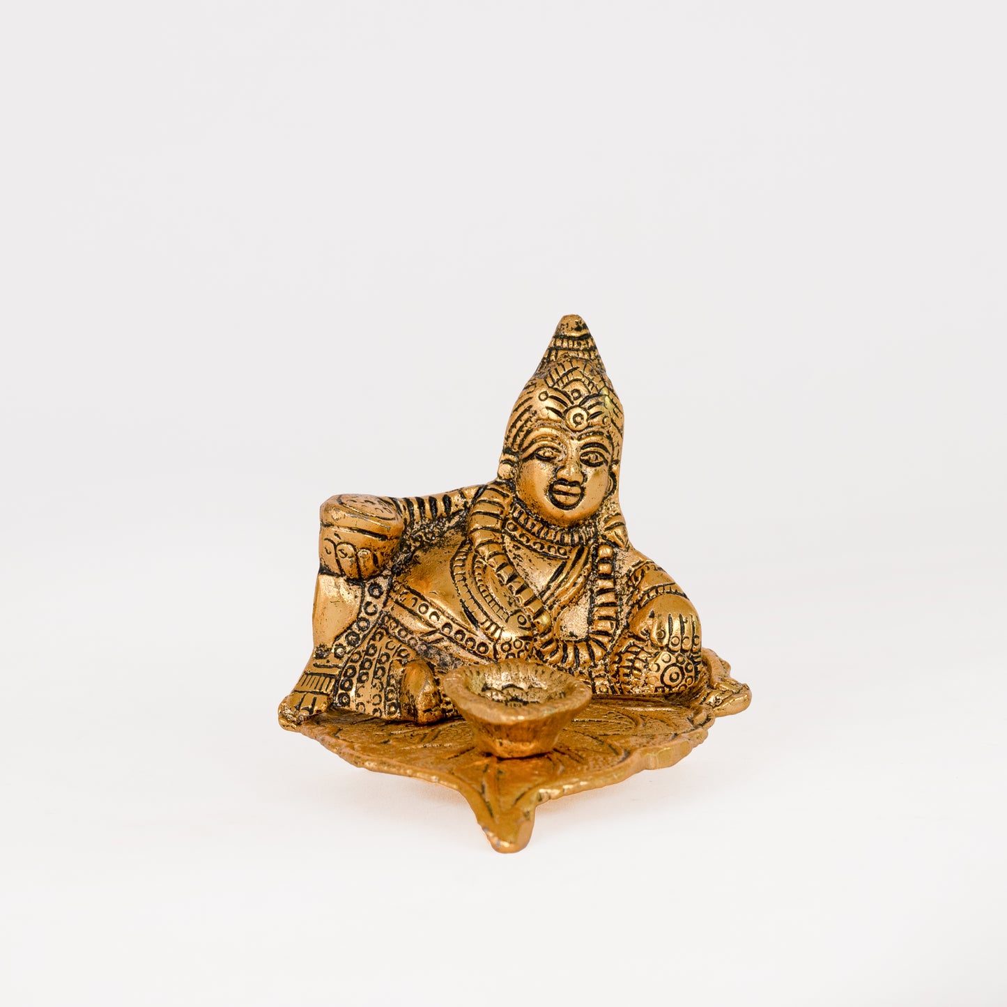 Metal Kuber Diya Deepam Oil lamp for Bringing Good Luck