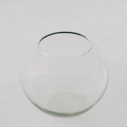 Florence  Round Decorative Transparent Glass Vase For Home Office Decor