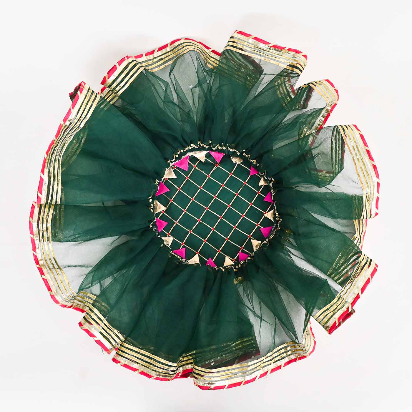 Mehndi Frill Platter_Dark Green