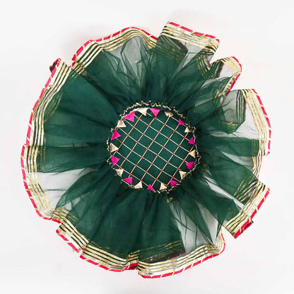 Mehndi Frill Platter_Dark Green