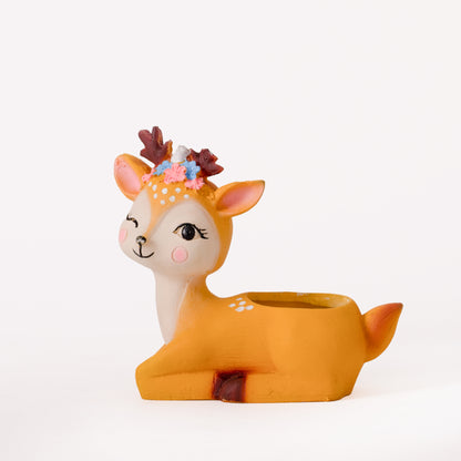 Deer Succulent Planter with Plants For Home Garden Office Desktop