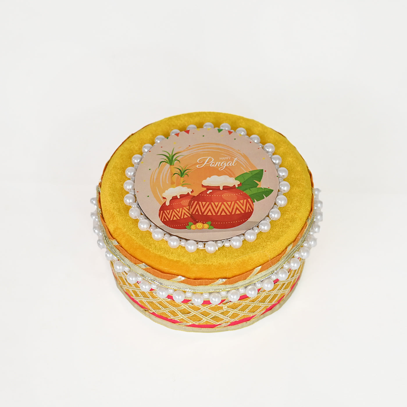 Happy Pongal Sweet Box,Dry Fruit Box with Lid, Return Gifts for Pooja, Serving Bowls