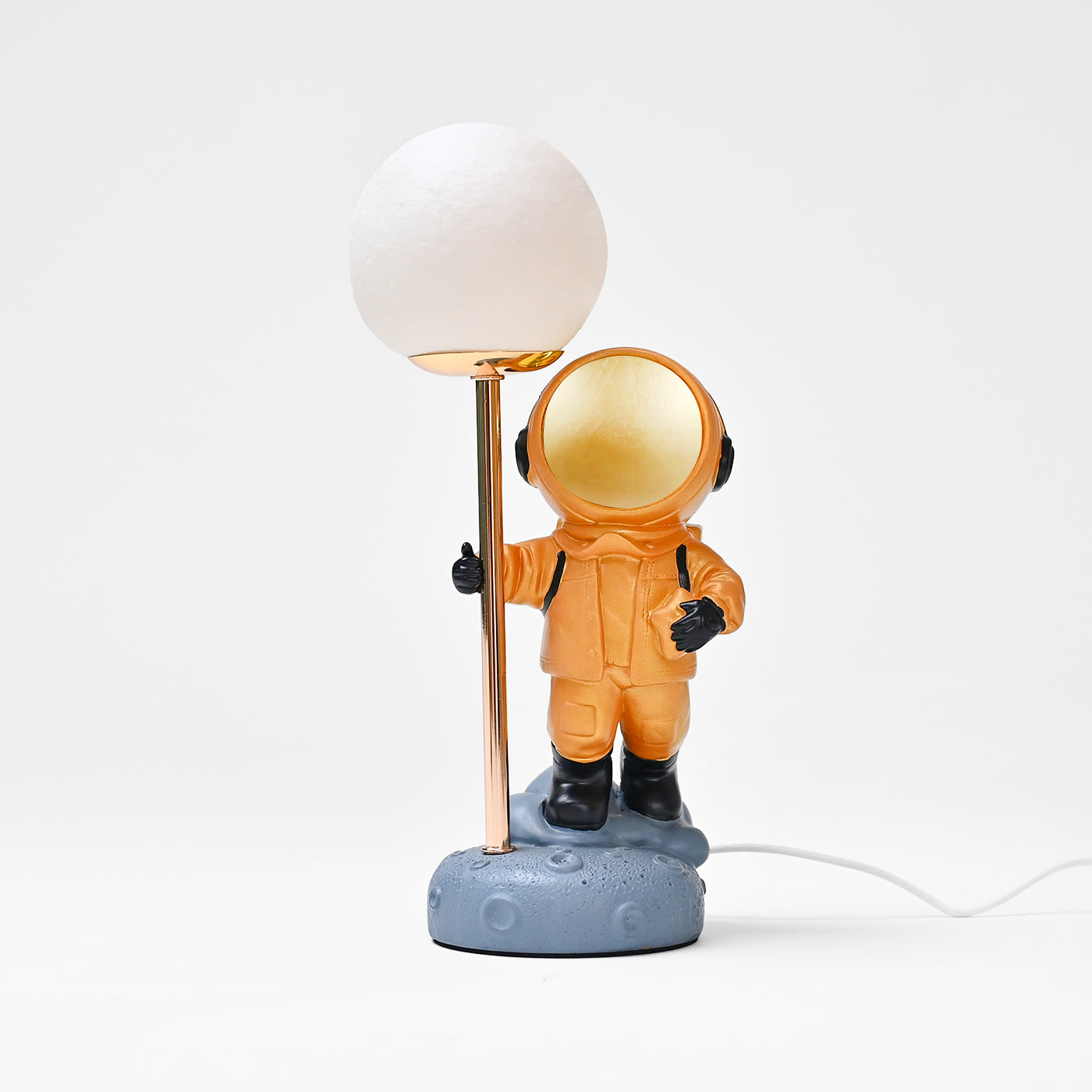 Figurine Astronaut Table Lamp | Durable | Showpiece - Orange