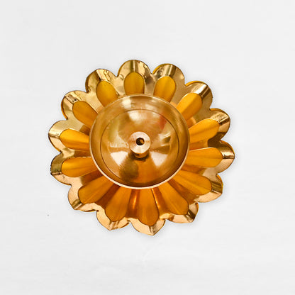 Lotus Shaped Brass  Diya for Home decoration / Office decoration (Set of 2)