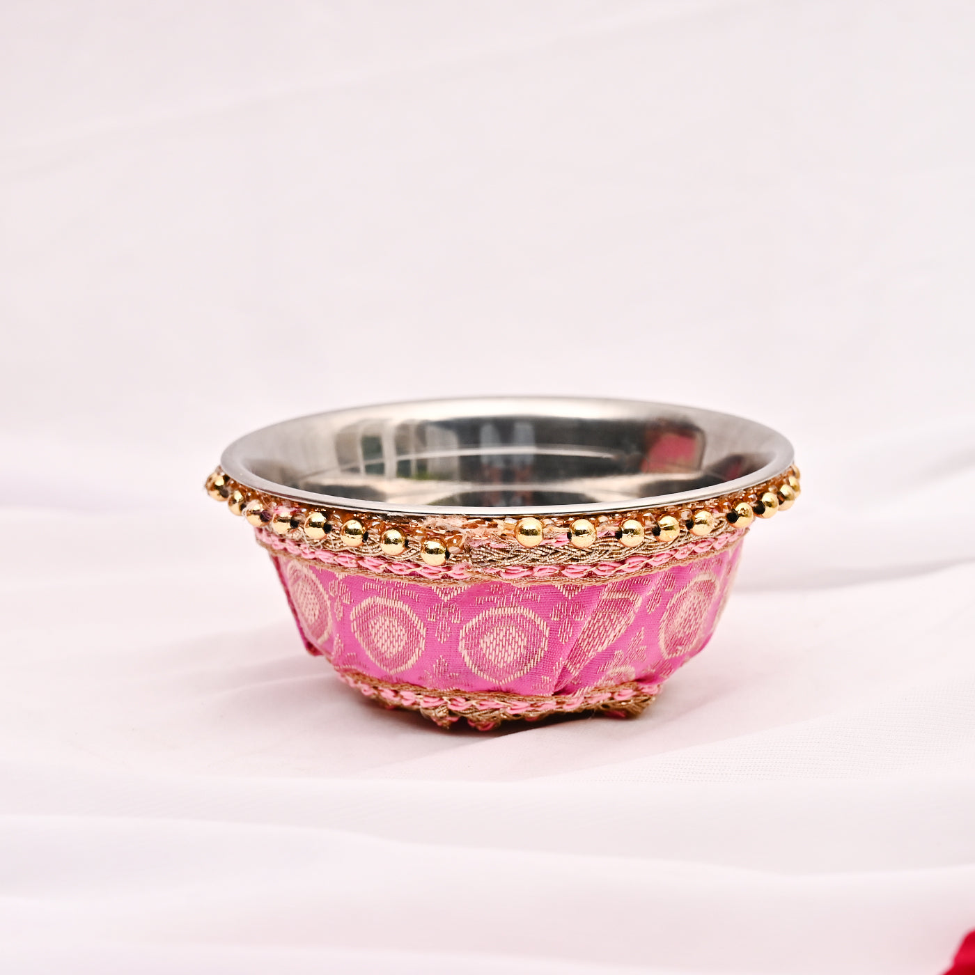 Handcrafted Karwa Chauth Thali Set -Pink