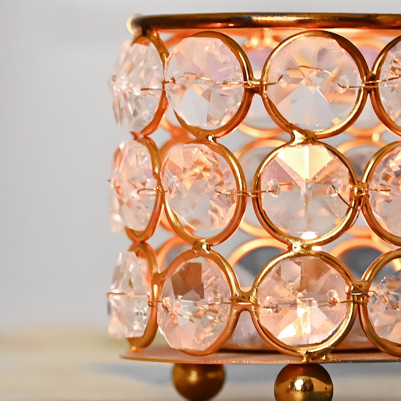 Glimmering Crystal Tea-Light Holder