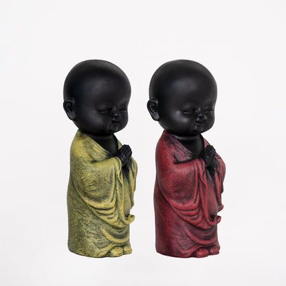 Royalbox Namaste Posture Buddha Statue For Home Décor Decorative Showpiece Set of 2