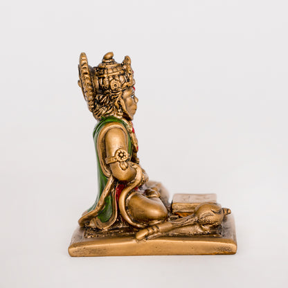Car dashboard- Gold Resin Lord Hanuman Meditating Statue
