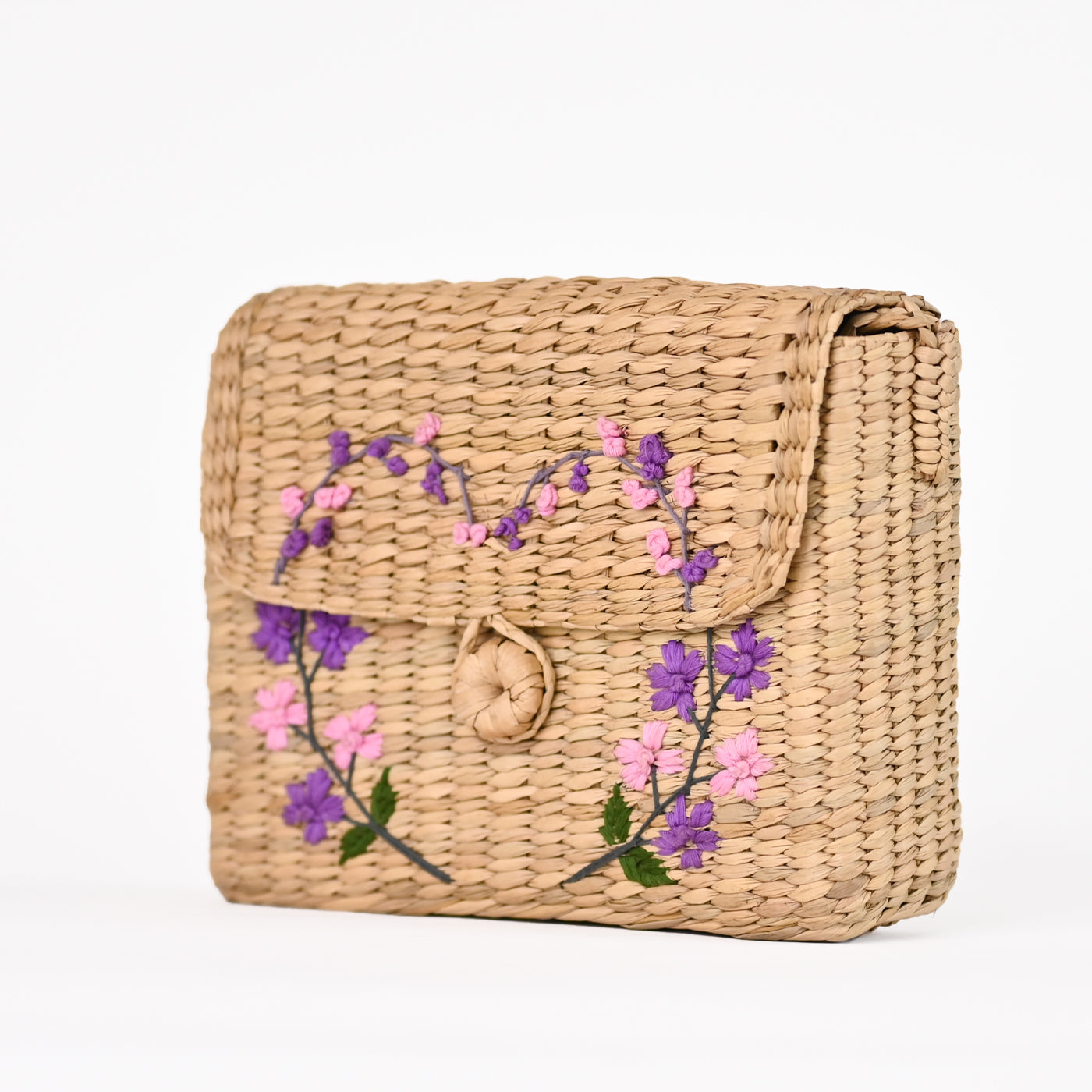 Embroidered Shoulder Bag |Cane Handbag for women