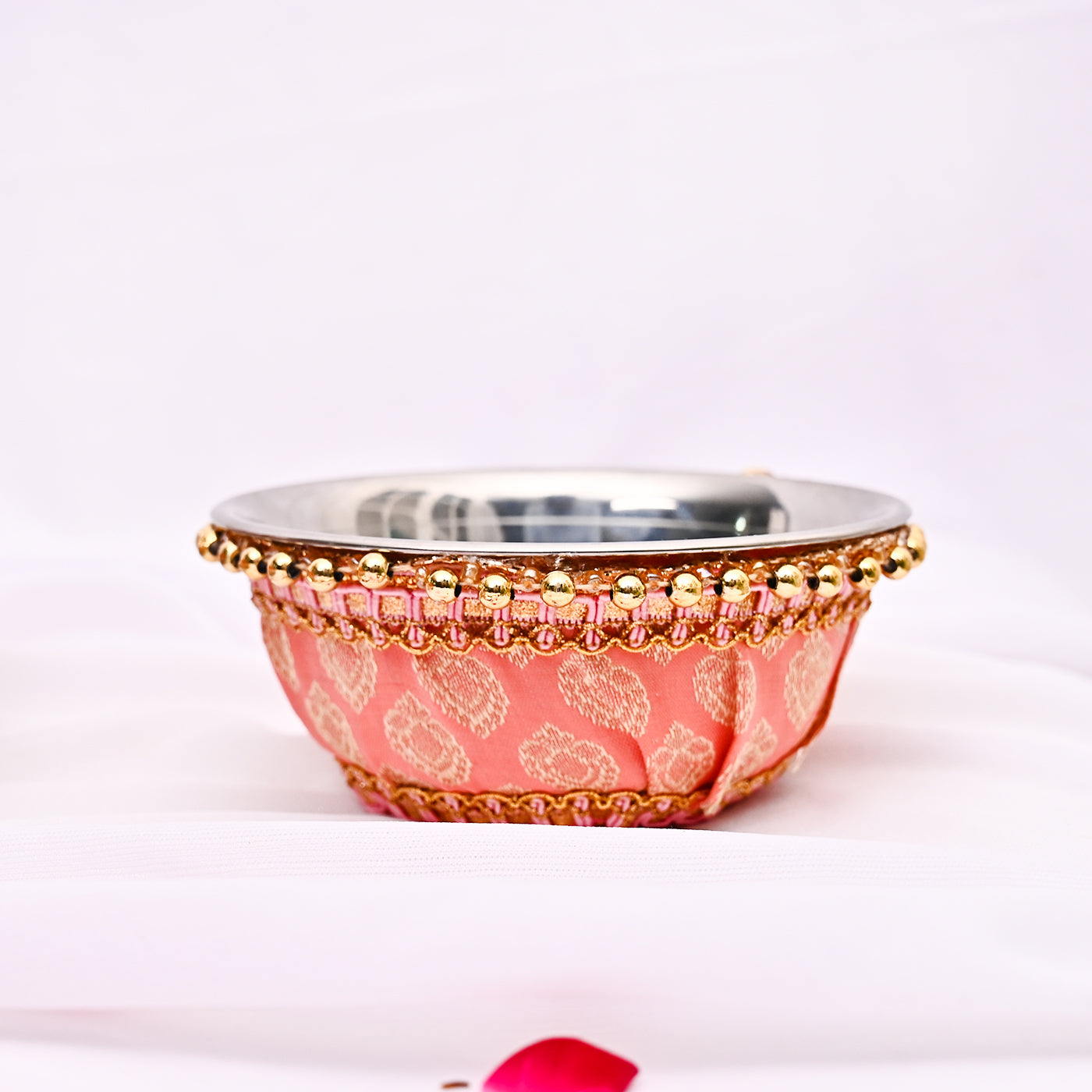 Handcrafted Karwa Chauth Thali Set - Peach