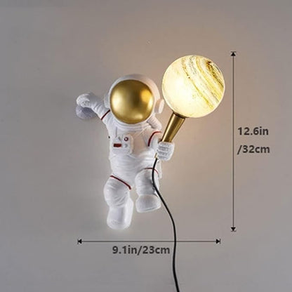 Resin Astronaut Wall Sconce, Night Light, Mood Lamp, Plug-in, 3 Colour - 5W