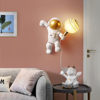 Resin Astronaut Wall Sconce, Night Light, Mood Lamp, Plug-in, 3 Colour - 5W