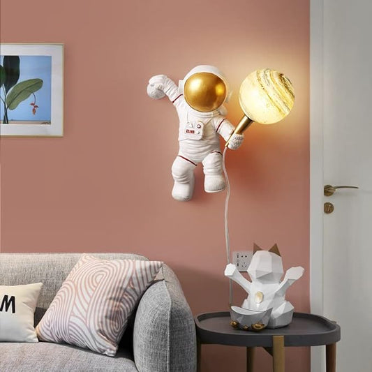 Resin Astronaut Wall Sconce, Night Light, Mood Lamp, Plug-in, 3 Colour - 5W