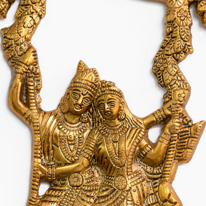 Metal Wall Hanging Radha Krishna Jhula Swings