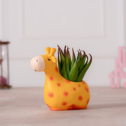 Cute Giraffe Succulent Planter With Plants for Home Garden Office Desktop