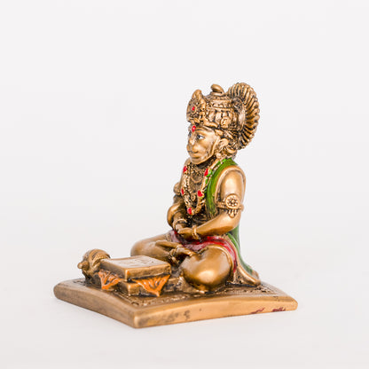 Car dashboard- Gold Resin Lord Hanuman Meditating Statue