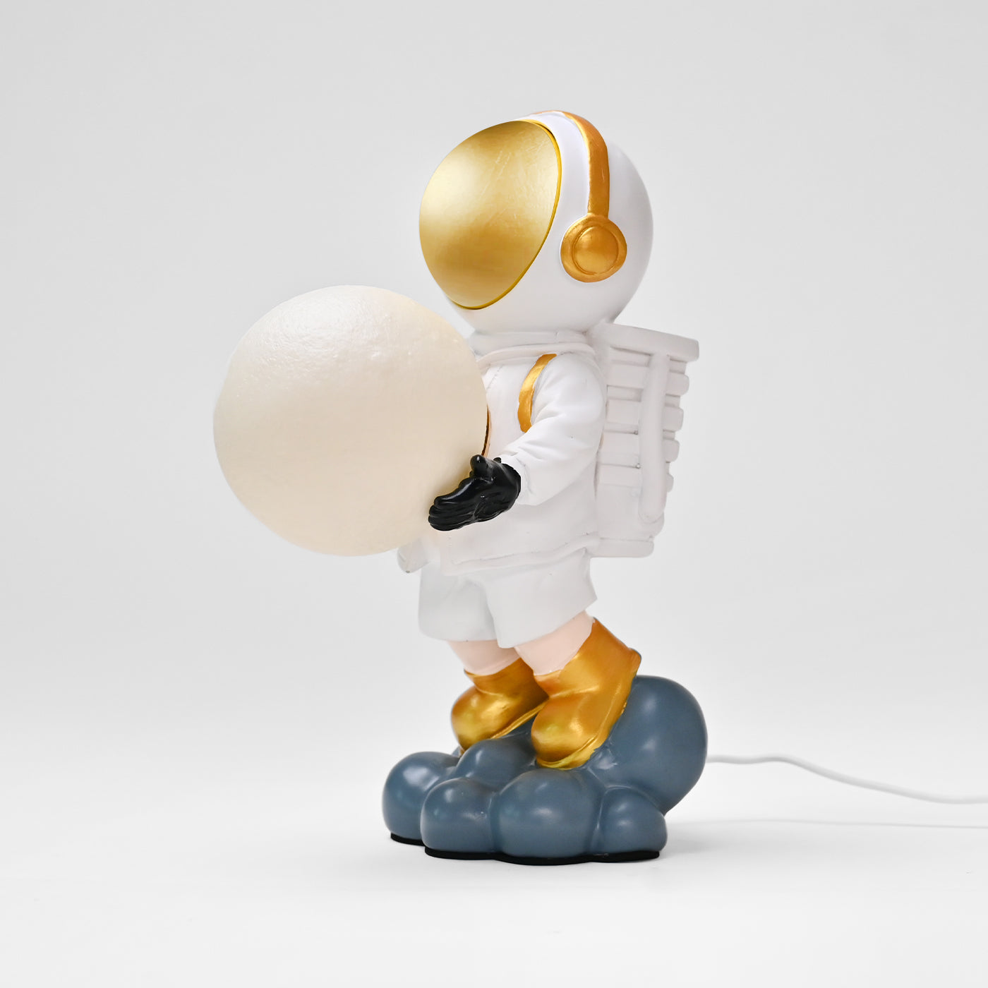 Figurine Astronaut Table Lamp | Durable | Showpiece - White