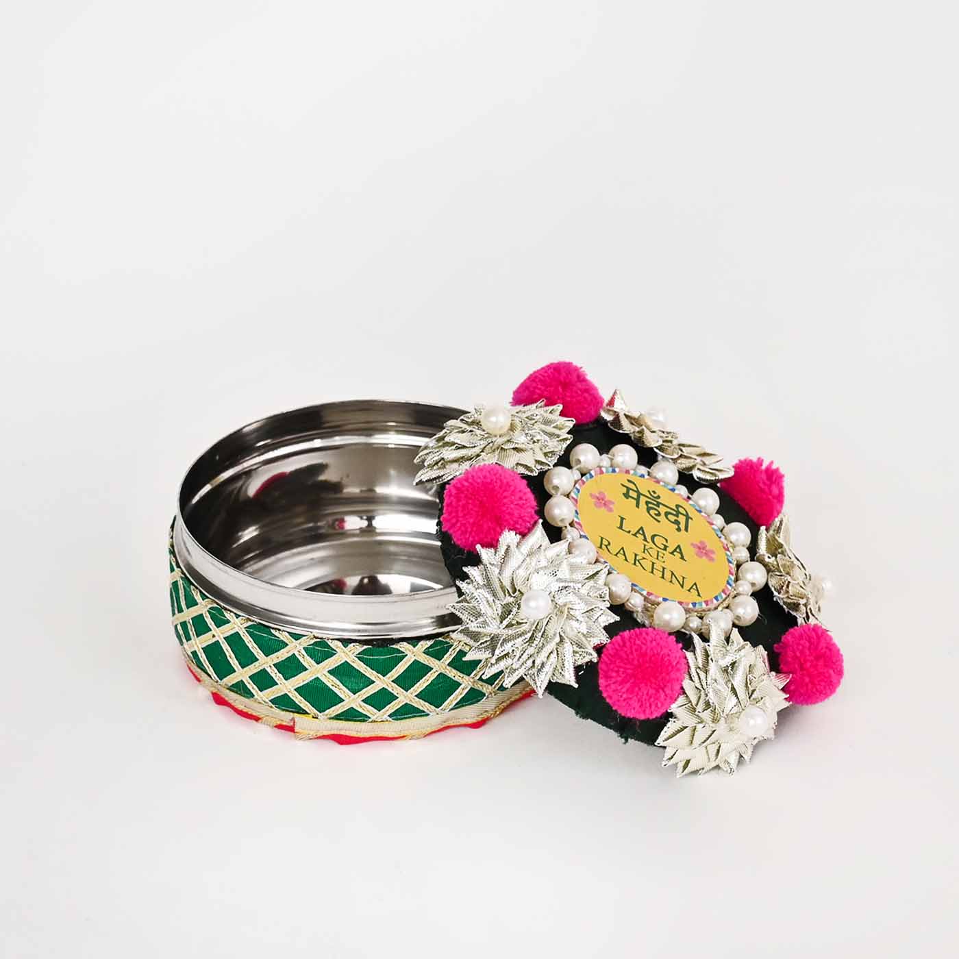 Mehndi Frill Platter_Dark Green