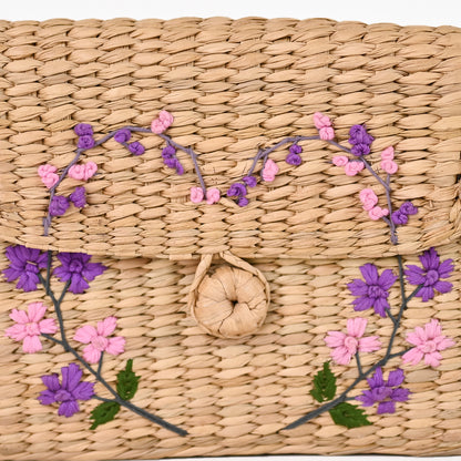 Embroidered Shoulder Bag |Cane Handbag for women