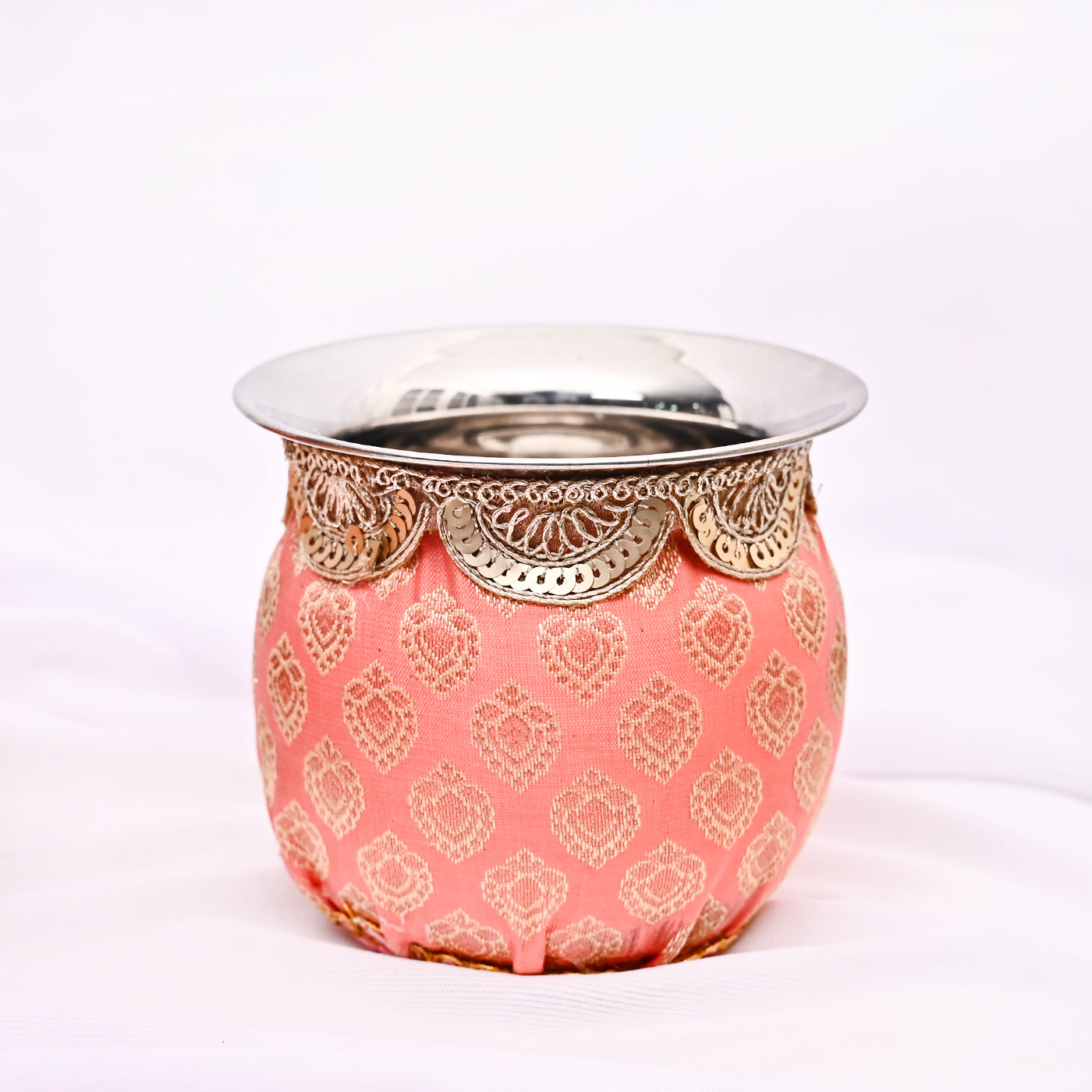 Handcrafted Karwa Chauth Thali Set - Peach
