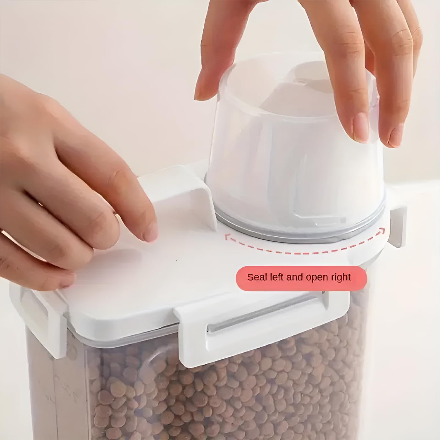 Airtight Storage Containers 1800 ML | BPA Free Plastic Airtight Dispenser Box with Measuring Cup