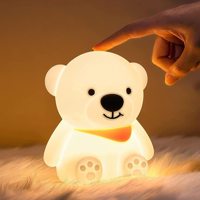 Silicone Bear Night lamp 16 Colour Changing Baby Night lamp | Bedroom | Christmas Gift