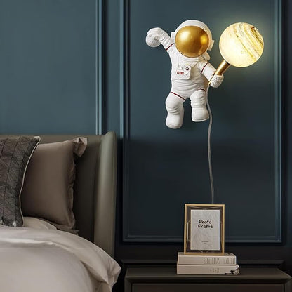 Resin Astronaut Wall Sconce, Night Light, Mood Lamp, Plug-in, 3 Colour - 5W