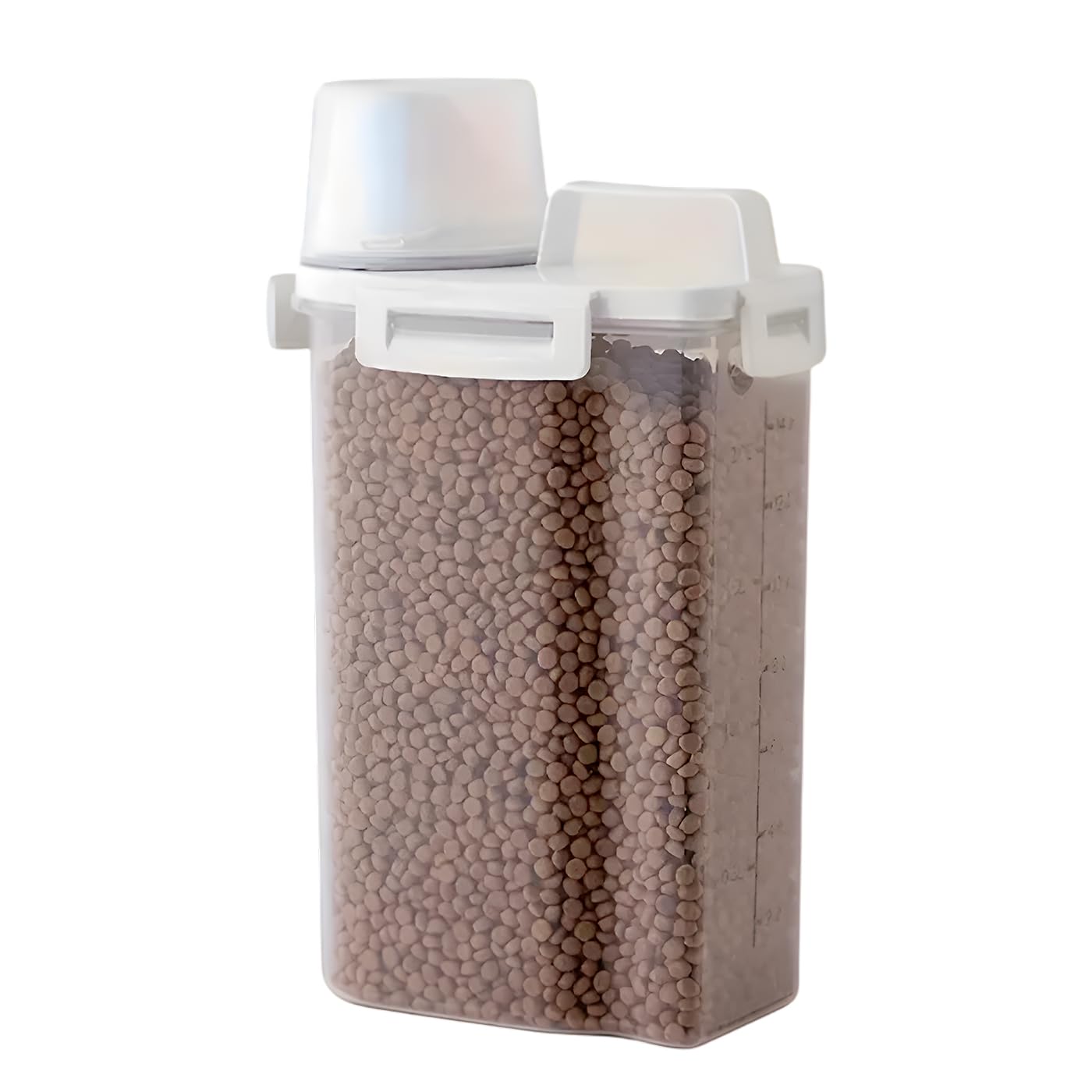 Airtight Storage Containers 1800 ML | BPA Free Plastic Airtight Dispenser Box with Measuring Cup