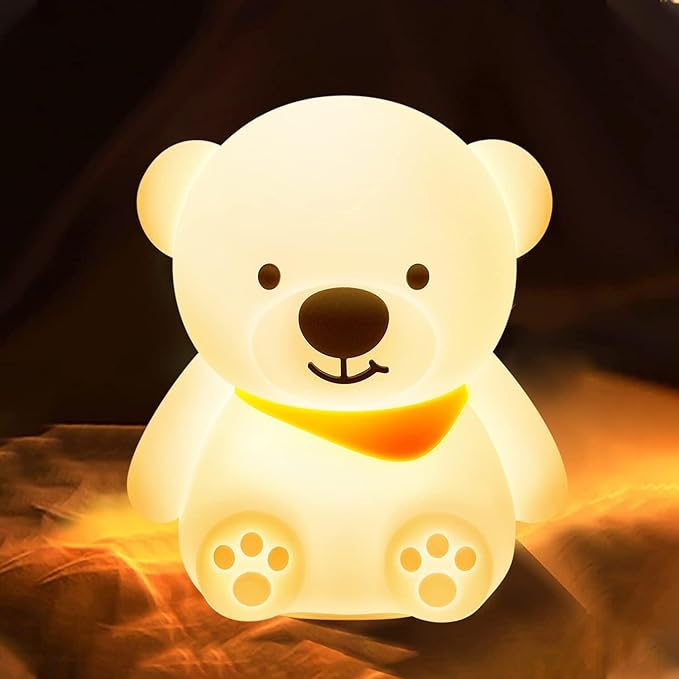 Silicone Bear Night lamp 16 Colour Changing Baby Night lamp | Bedroom | Christmas Gift