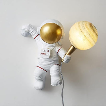 Resin Astronaut Wall Sconce, Night Light, Mood Lamp, Plug-in, 3 Colour - 5W