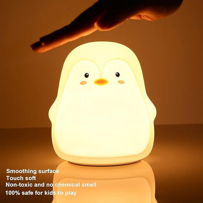 Penguin Night Light, USB Rechargeable Silicone LED Night Light