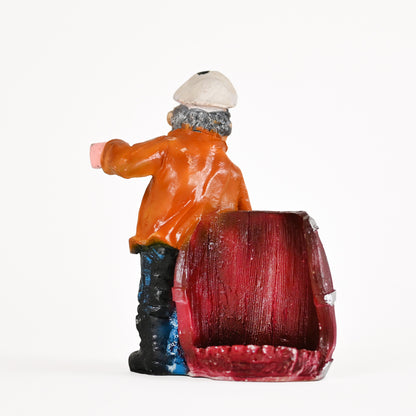 Resin Wine,Beer Bottle Stand Statue Wine Bottle and Glass Holder Showpiece(Multicolor)