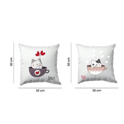Set of 2 Printed Cushion Special Unique Birthday, Wedding, Anniversary Gifts