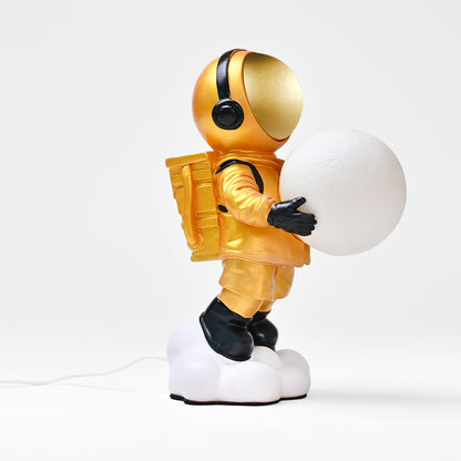 Figurine Astronaut Table Lamp | Durable | Showpiece - Gold