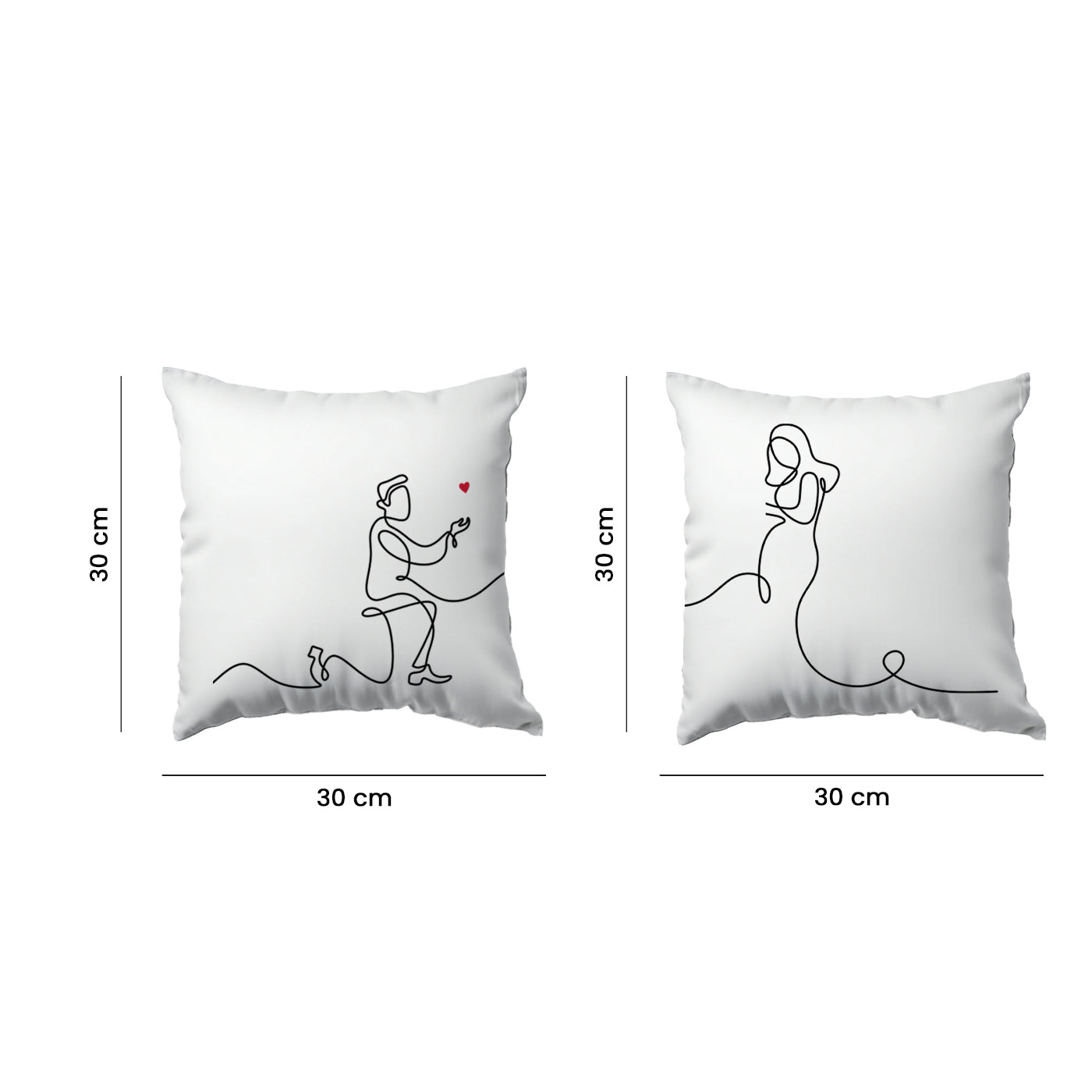 Set of 2 Printed Cushion Special Unique Birthday, Wedding, Anniversary Gifts