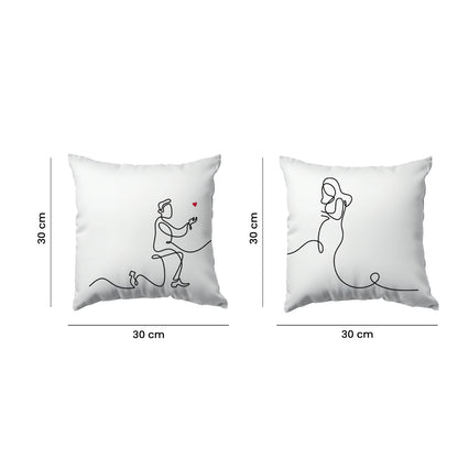 Set of 2 Printed Cushion Special Unique Birthday, Wedding, Anniversary Gifts
