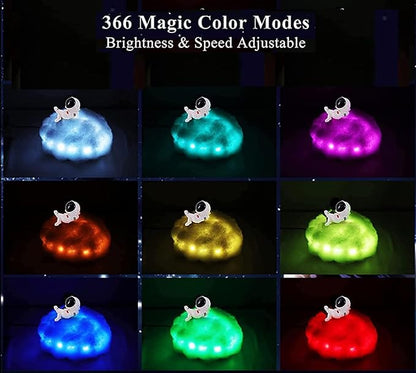 Colourful Cloud Astronaut Light - Led Cloud Fluffy Lamp, Night Light