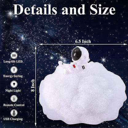 Colourful Cloud Astronaut Light - Led Cloud Fluffy Lamp, Night Light