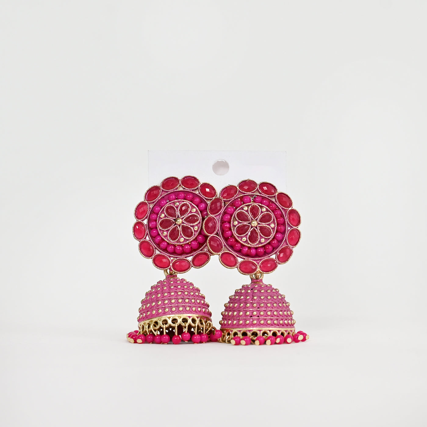 Floral Mehndi Platter - Dark Pink