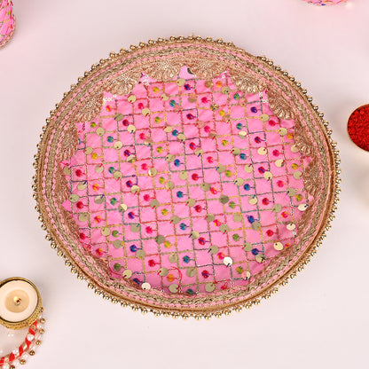 Karwa Chauth Thali Set - Pink