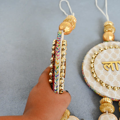 Shubh Labh Door Reversible double sided hanging Latkan for Diwali (Set of 2)