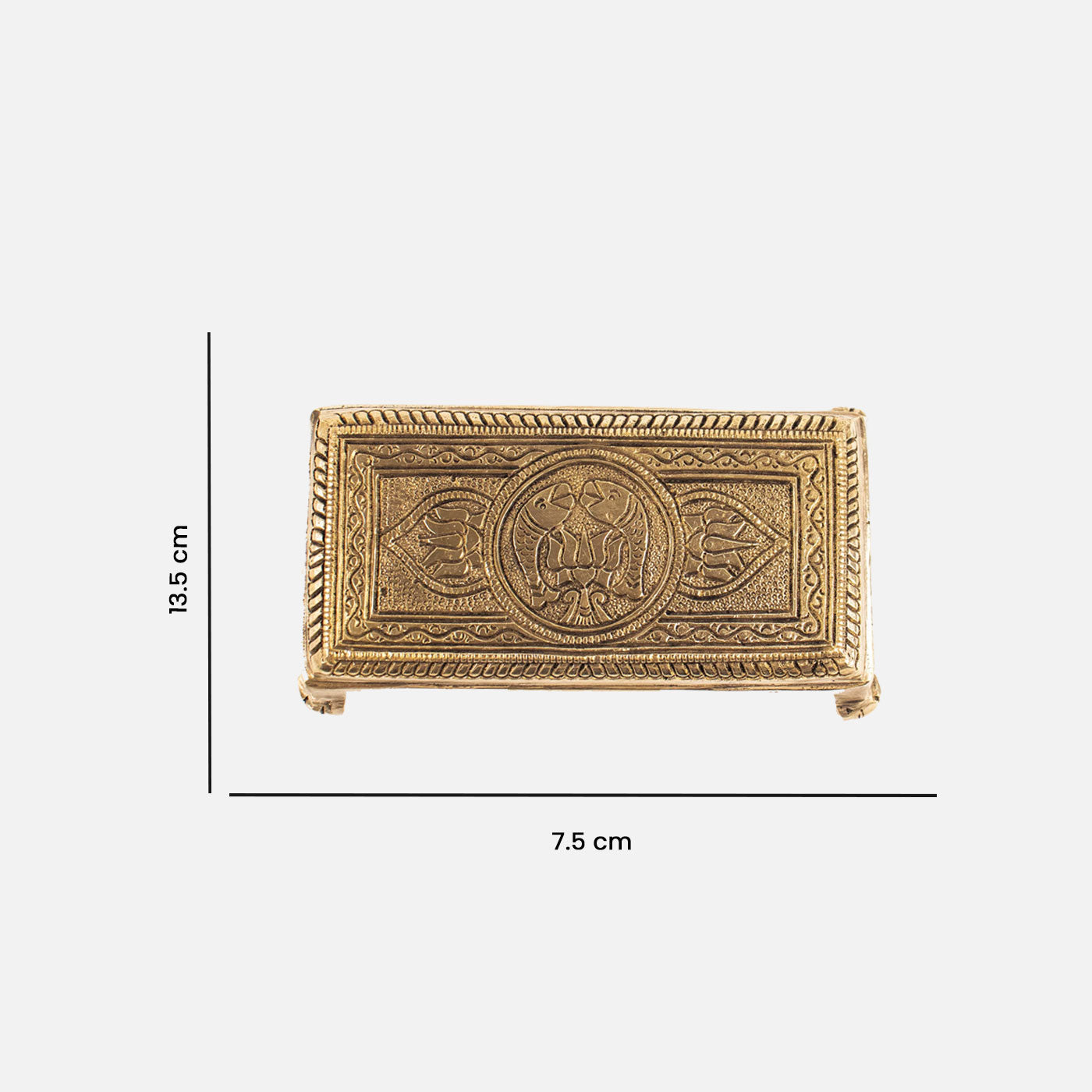 Brass Superfine Rectangle Traditional Pooja Chowki/Stool/Stand