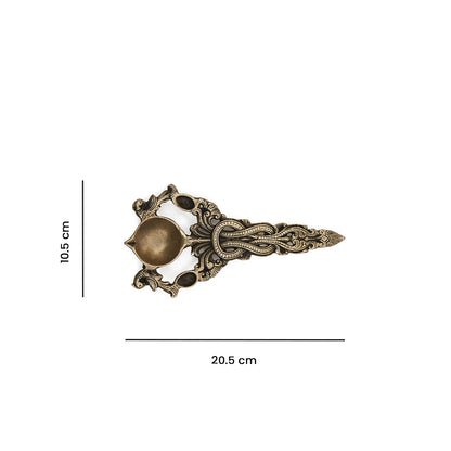 Brass Aarti Hawan Chammach/Spoon/Harathi with Intricate Jaali Work