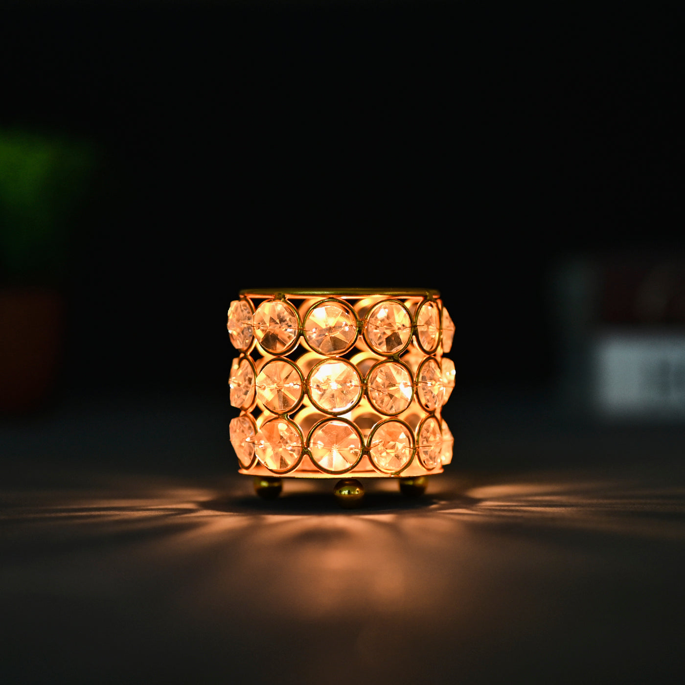 Glimmering Crystal Tea-Light Holder