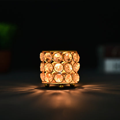 Glimmering Crystal Tea-Light Holder